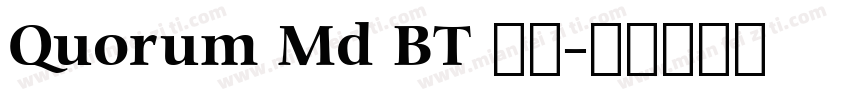Quorum Md BT 常规字体转换